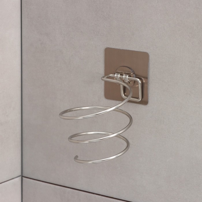 Держатель для фена Доляна, на липучке, 12,5×10×7,5 см Держатель для фена Доляна, на липучке, 12,5×10×7,5 см