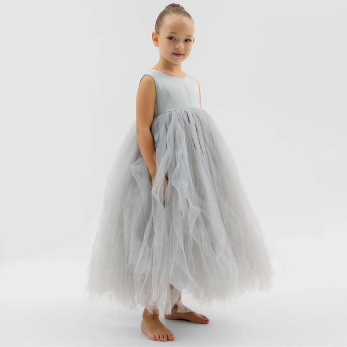 Платье детское нарядное KAFTAN рост 90, серый