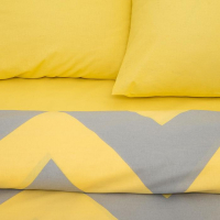 Постельное бельё Этель 1,5 сп &laquo;Жёлтый Шеврон&raquo; 143х215 см, 150х214 см, 70х70 см -2 шт