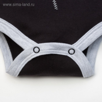 Боди Крошка Я &laquo;Рок стайл&raquo;, рост 68-74 см, (размер24), цвет чёрный