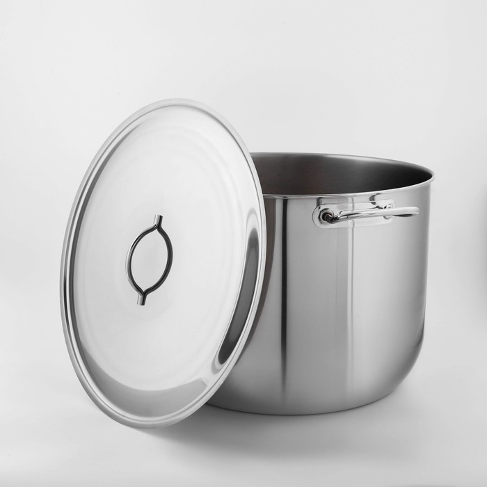 Кастрюля цельнотянутая &laquo;Профи&raquo;, 50 л, d=45 см, металлическая крышка