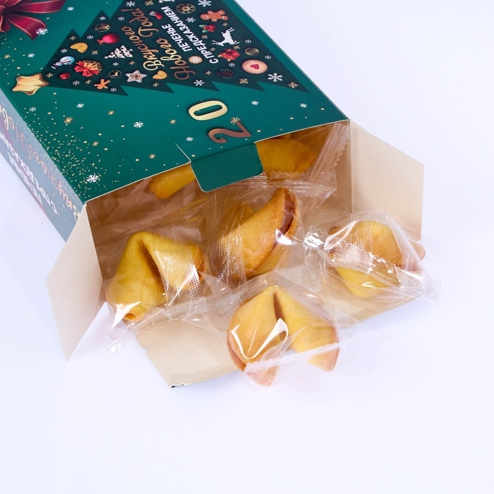 Новый год. Печенье с предсказанием "Вкусного 2025 Нового года", 12 шт, 84 г