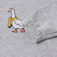 Костюм детский (худи, брюки) MINAKU: Exclusive print, цвет светло-серый меланж, рост 122 см