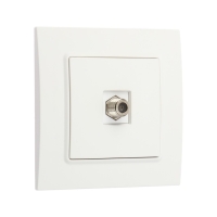 Розетка телевизионная одноместная TOT Elegant, скрытая, белая Розетка телевизионная одноместная TOT Elegant, скрытая, белая