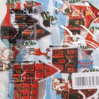 Новый год. Салфетки бумажные New Line Design &laquo;Домики&raquo;, 33х33 см, 3 слоя 20 листов