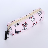 Рюкзак школьный из текстиля на молнии, 3 кармана, пенал, цвет розовый