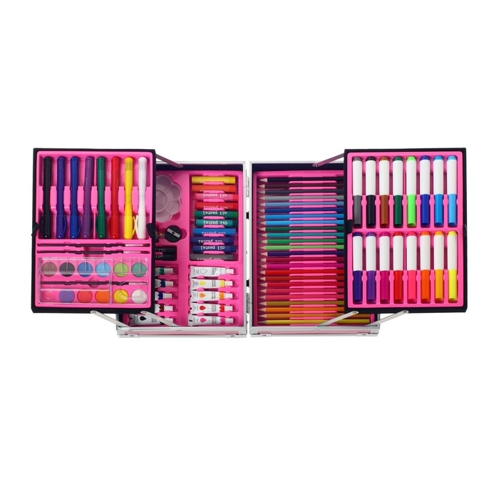 Набор для рисования, в чемоданчике, розовый Набор для рисования, в чемоданчике, розовый