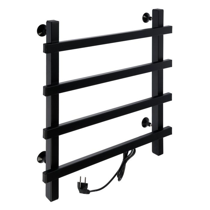 Полотенцесушитель электрический ZEIN PE-09 Полотенцесушитель электрический ZEIN PE-09 "Линия", 500х600 мм, 4 перекладины, черный
