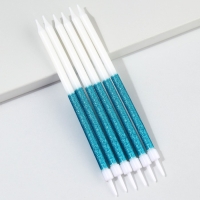 Свечи для торта &laquo;В твой день рождения&raquo;, голубые, 6 шт., 13 х 0,5 см