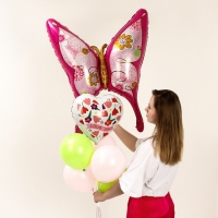 Набор шаров &laquo;Весенняя бабочка&raquo;, фольга, латекс, 7 шт.