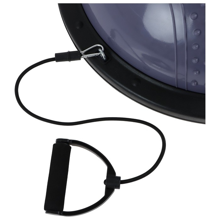 Полусфера BOSU гимнастическая ONLYTOP, массажная, с насосом, 58х25 см, цвет серый