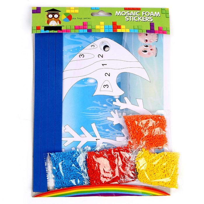 Набор для творчества: аппликация EVA крошкой и раскраска - наклейки &laquo;Подводный мир&raquo;
