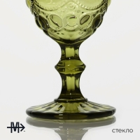 Бокал для вина стеклянный «Ла-Манш», 250 мл, 8×15,5 см, цвет зелёный Бокал для вина стеклянный «Ла-Манш», 250 мл, 8×15,5 см, цвет зелёный