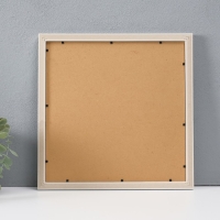 Фоторамка пластик на 4 фото 10х10 см "Стиль" с прищепками, белая 30х30х1,5 см