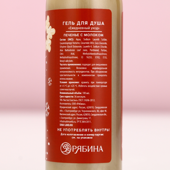 Подарочный набор косметики &laquo;Чудес в Новом Году!&raquo;, гель для душа 100 мл и бомбочка для ванны 40 г, ЧИСТОЕ СЧАСТЬЕ