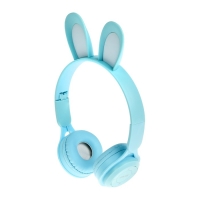 Наушники беспроводные Y08R, накладные, детские, BT 5.1, подсветка, 400 мАч, синий Наушники беспроводные Y08R, накладные, детские, BT 5.1, подсветка, 400 мАч, синий