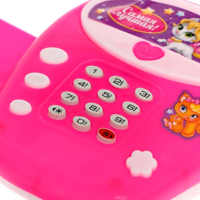 Музыкальный телефончик &laquo;Маленькая леди&raquo;, русская озвучка, цвет розовый