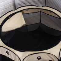 Вольер для животных, тентовый, 8 стенок, 110 х 55 см, серый Вольер для животных, тентовый, 8 стенок, 110 х 55 см, серый