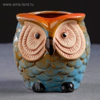 Горшок "Совенок" 8х9х9см, МИКС