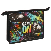 Папка для тетрадей А5, 230 х 190 х 50 мм, молния сверху, пластиковая, Calligrata "Game"