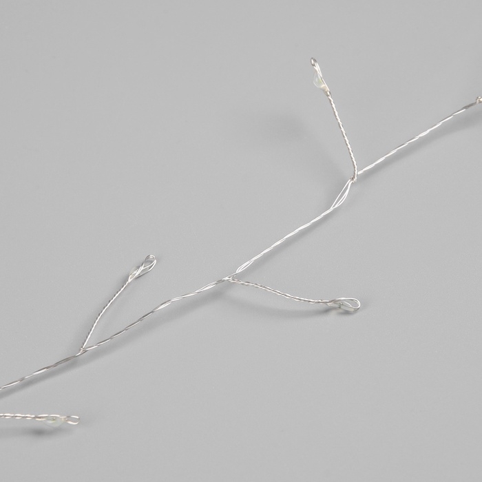 Гирлянда «Мишура» 20 м роса, IP44, серебристая нить, 600 LED, 8 режимов, свечение белое, 18 В Гирлянда «Мишура» 20 м роса, IP44, серебристая нить, 600 LED, 8 режимов, свечение белое, 18 В