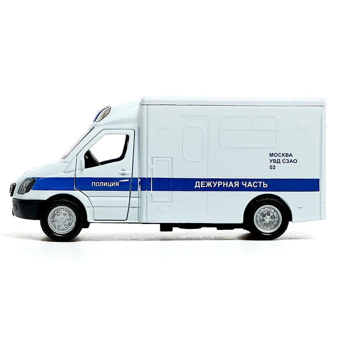 Машина металлическая «Полиция», 1:32, инерционная, световые и звуковые эффекты, русская озвучка, открываются двери, цвет белый Машина металлическая «Полиция», 1:32, инерционная, световые и звуковые эффекты, русская озвучка, открываются двери, цвет белый