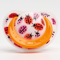 Соска - пустышка силиконовая ортодонтическая «Божья коровка», от 0 мес., с колпачком, цвет оранжевый Соска - пустышка силиконовая ортодонтическая «Божья коровка», от 0 мес., с колпачком, цвет оранжевый