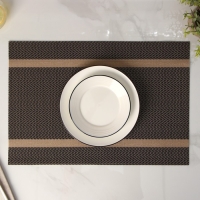 Салфетка сервировочная на стол Доляна «Рона», 45×30 см, цвет коричневый Салфетка сервировочная на стол Доляна «Рона», 45×30 см, цвет коричневый