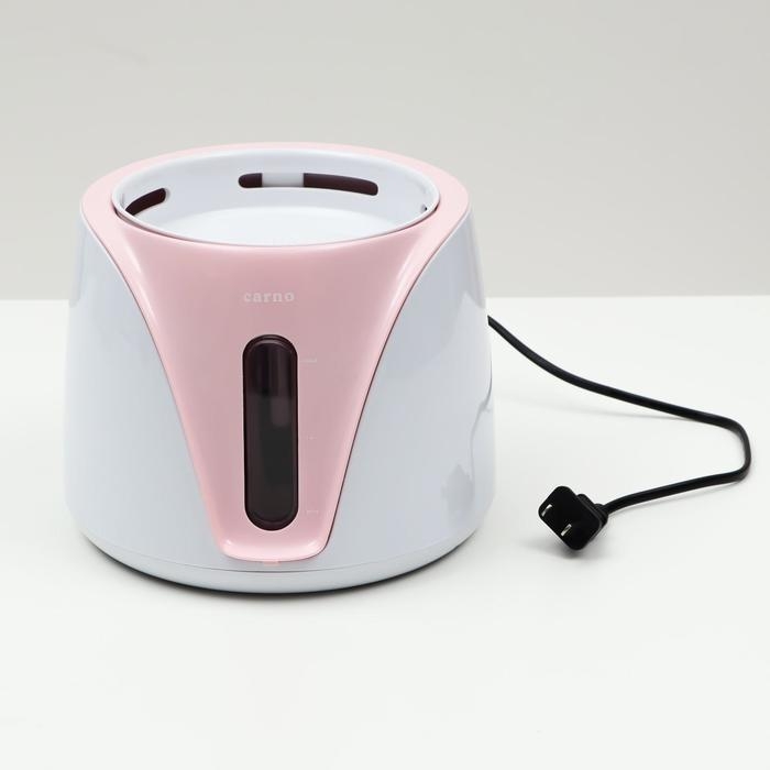 Фонтанчик для животных Carno, 2 л, с сенсором уровня воды, бело-розовый Фонтанчик для животных Carno, 2 л, с сенсором уровня воды, бело-розовый