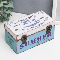 Шкатулка дерево кожзам "Летнее путешествие" 8х8х16 см Шкатулка дерево кожзам "Летнее путешествие" 8х8х16 см