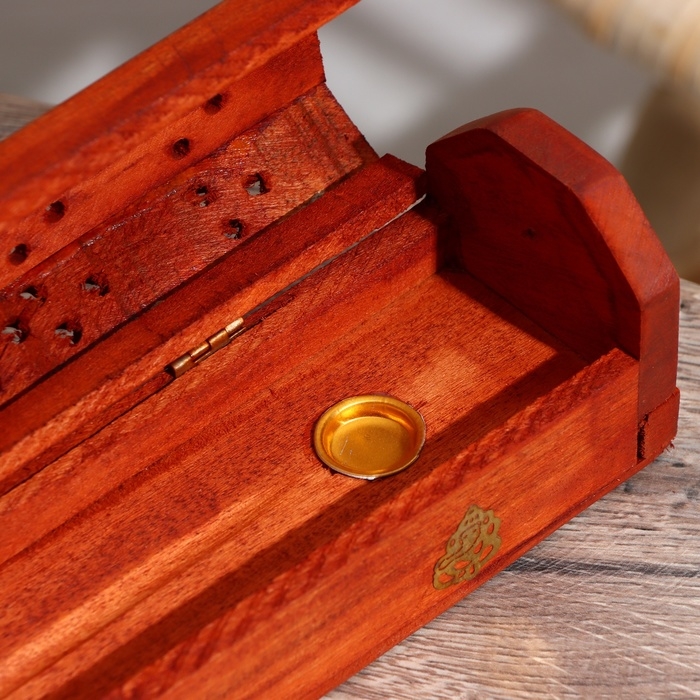 Коробочка для благовония "Ганеша" дерево кикар 30 см