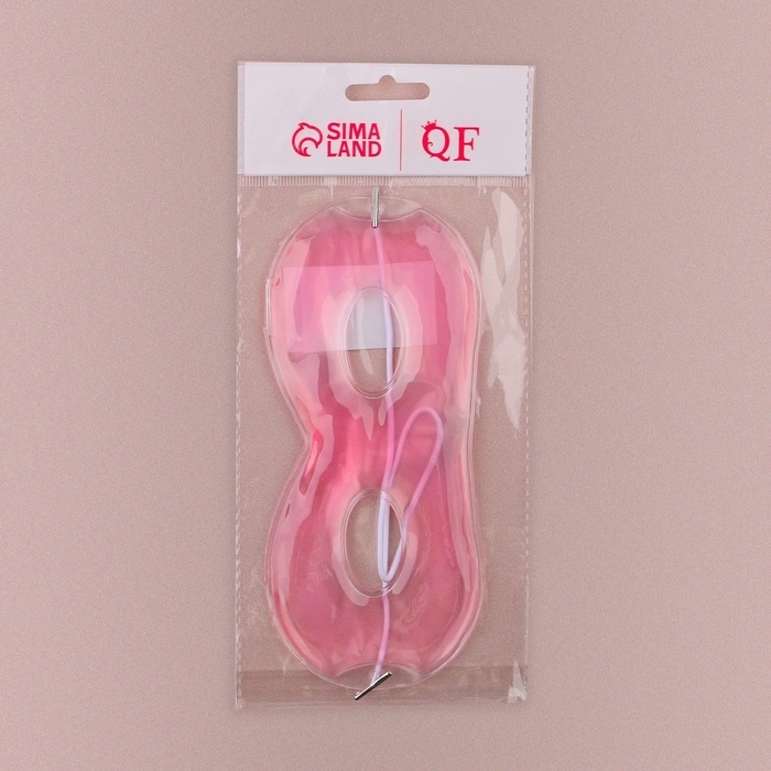 Гелевая маска для области вокруг глаз, 17 &times; 7,5 см, цвет розовый