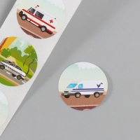 Наклейка бумага "Служебный транспорт" d=2,5 см 252 шт в рулоне Наклейка бумага "Служебный транспорт" d=2,5 см 252 шт в рулоне