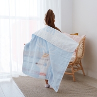 Полотенце детское Крошка Я "Magic" 95х100&plusmn;5 см, цвет голубой, 100% хлопок, 280 г/м2