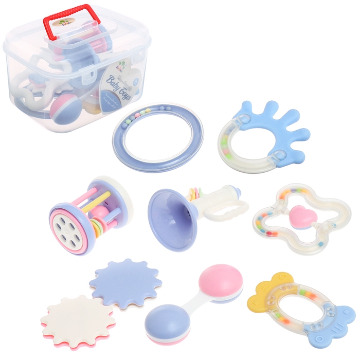 Набор погремушек с прорезывателями &laquo;Лаванда&raquo;, цвета МИКС