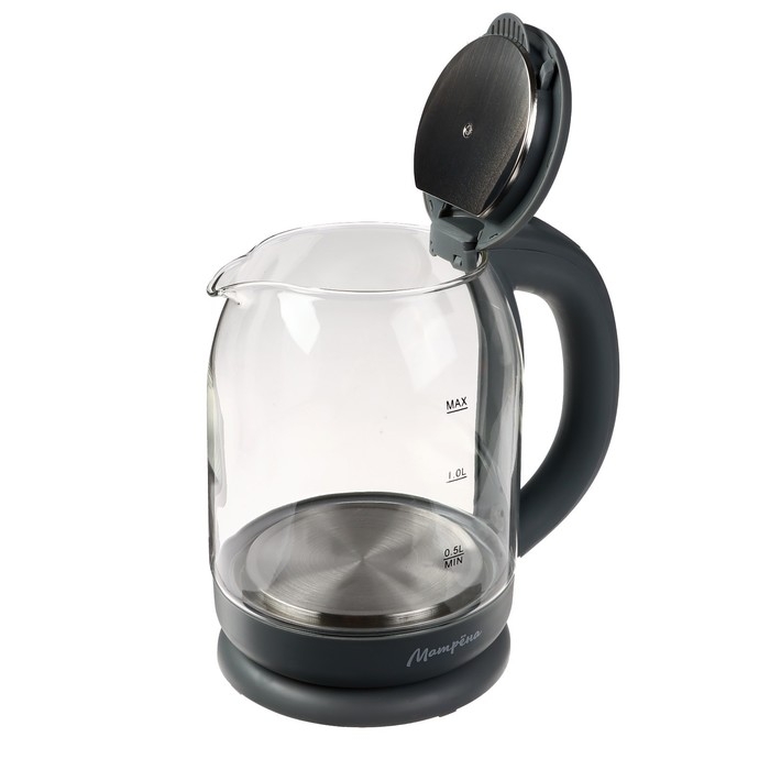 Чайник электрический Чайник электрический "Матрёна" MA-154, стекло, 1.8 л, 1500 Вт, серый