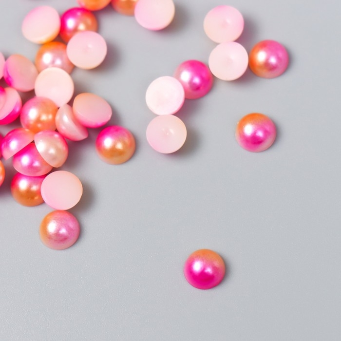 Декор "Градиент розово-кремовый" d=6 мм 10г 200 шт 5х2,5 см МИКС