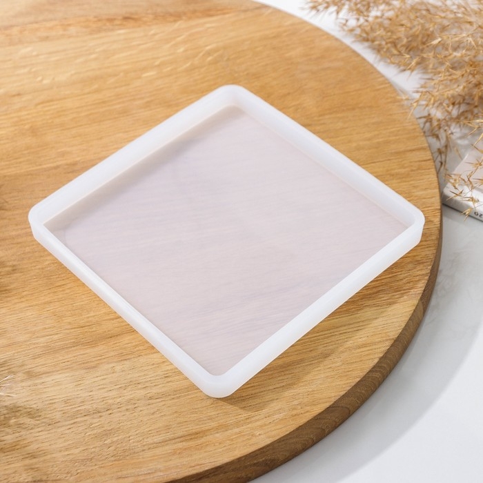 Молд Доляна «Квадрат», силикон, 13,5×13,5×1,2 см, прозрачный Молд Доляна «Квадрат», силикон, 13,5×13,5×1,2 см, прозрачный