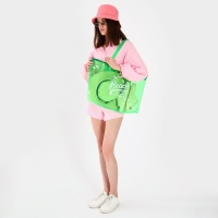 Сумка женская пляжная Beach please, 50х35х11 см, зелёный цвет Сумка женская пляжная Beach please, 50х35х11 см, зелёный цвет