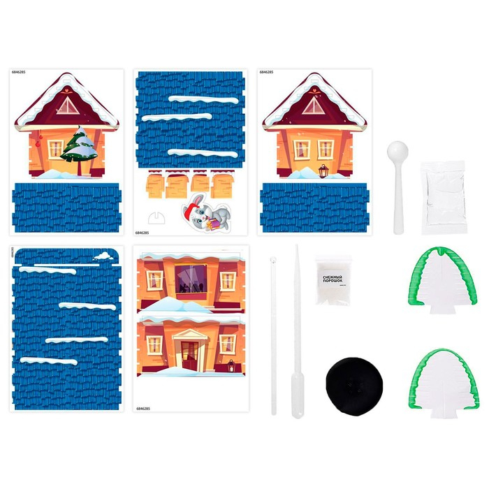 3D-конструктор и удивительный опыт «Новогодние истории», 12 деталей, 3 опыта 3D-конструктор и удивительный опыт «Новогодние истории», 12 деталей, 3 опыта