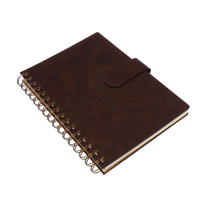 Органайзер на гребне, А5, 80л, клетка, обл.кожзам, с хлястиком, коричневый Органайзер на гребне, А5, 80л, клетка, обл.кожзам, с хлястиком, коричневый