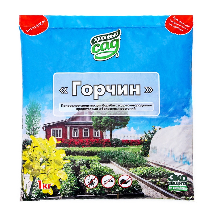 Средство для борьбы с вредителями и обеззараживания грунта Средство для борьбы с вредителями и обеззараживания грунта "Здоровый сад", "Горчин", 1 кг
