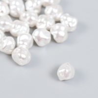 Бусины для творчества пластик "Неровный жемчуг" набор 20 шт 0,8х1х0,8 см