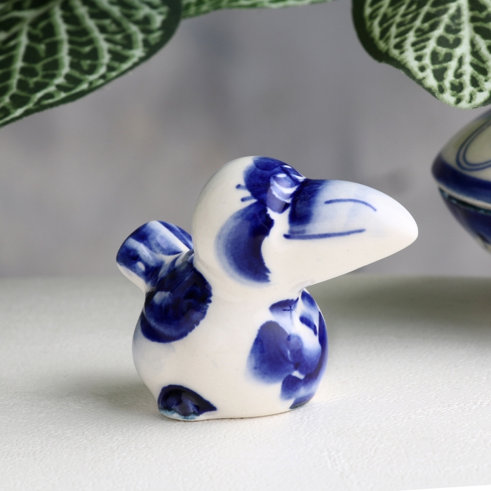 Сувенир &laquo;Ворона&raquo;, 4,5 см, гжель