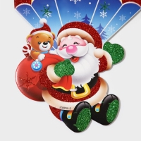 Декоративное украшение (подвеска) "Дед мороз и мишка" 24,5х17 см Декоративное украшение (подвеска) "Дед мороз и мишка" 24,5х17 см