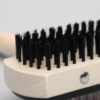 Двусторонняя щётка-расческа с деревянной ручкой, 10 Х 17 см Двусторонняя щётка-расческа с деревянной ручкой, 10 Х 17 см