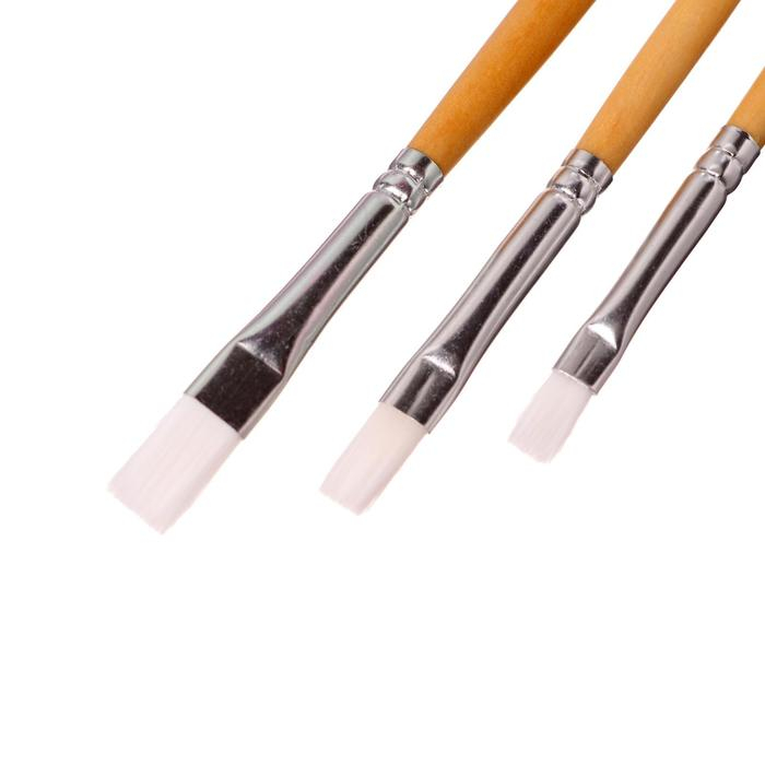 Набор кистей Синтетика 3 штуки Koh-I-Noor №2/4/6, плоские, блистер Набор кистей Синтетика 3 штуки Koh-I-Noor №2/4/6, плоские, блистер