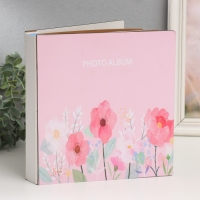Фотоальбом на 100 фото 10х15 см "Розовые цветы" 22х4х23 см Фотоальбом на 100 фото 10х15 см "Розовые цветы" 22х4х23 см