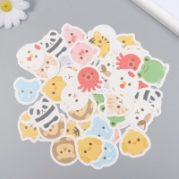 Наклейки для творчества "Зверята-кругляши" набор 45 шт 4,4х4,4х1,1 см Наклейки для творчества "Зверята-кругляши" набор 45 шт 4,4х4,4х1,1 см