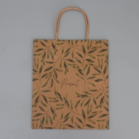 Пакет подарочный крафтовый, упаковка, &laquo;Подарок&raquo;, ML 23 х 27 х 11.5 см